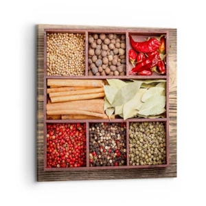 Cuadro sobre lienzo - Impresión de Imagen - Orden de formas, composición de aromas - 70x70 cm