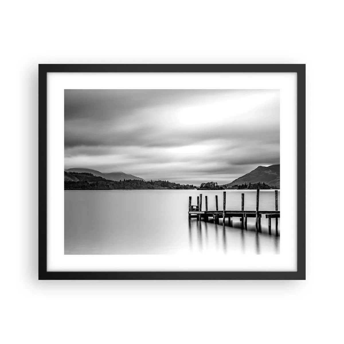 Póster en marco negro - Dulzura y la fuerza - 50x40 cm