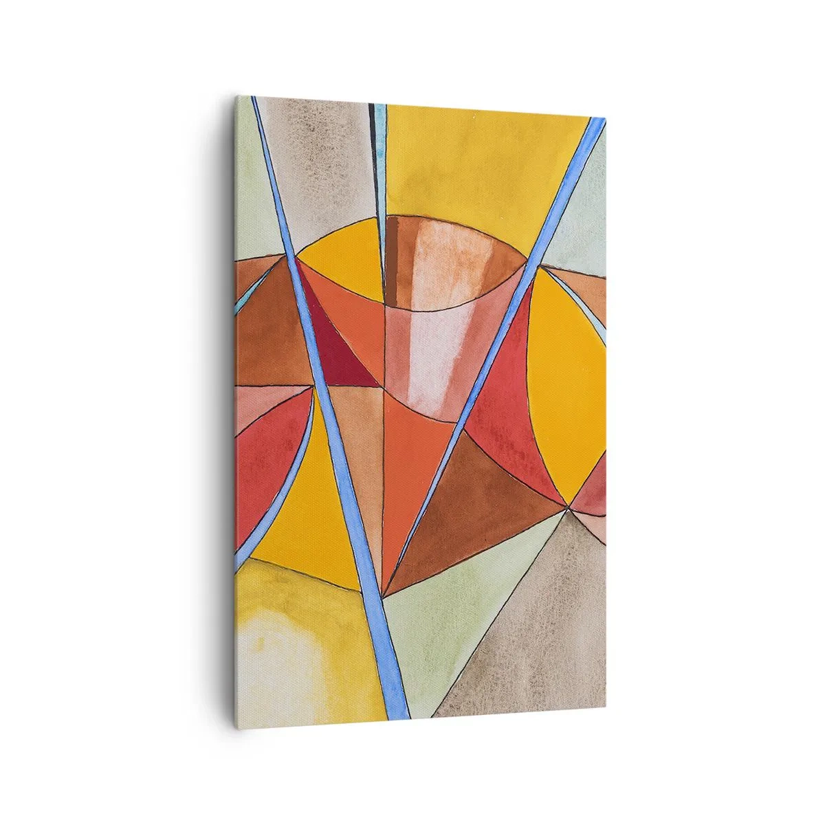 Cuadro sobre lienzo - Impresión de Imagen - Una composición abstracta en vivos colores geométricos. - 80x120cm - Carrusel de sueños - Decoración de pared moderna para salón y dormitorio ARTTOR