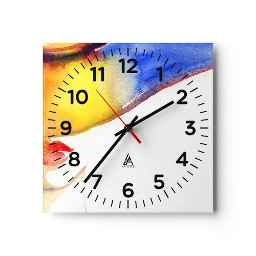 Reloj de pared - Reloj de vidrio - Retrato de una dama - 40x40 cm