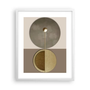 Póster en marco blanco - Equilibrio perfecto - 40x50 cm