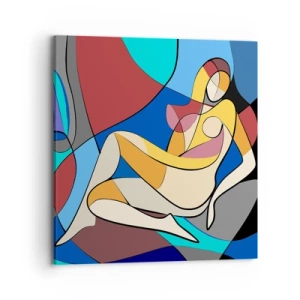 Cuadro sobre lienzo - Impresión de Imagen - Desnudo cubista - 70x70 cm
