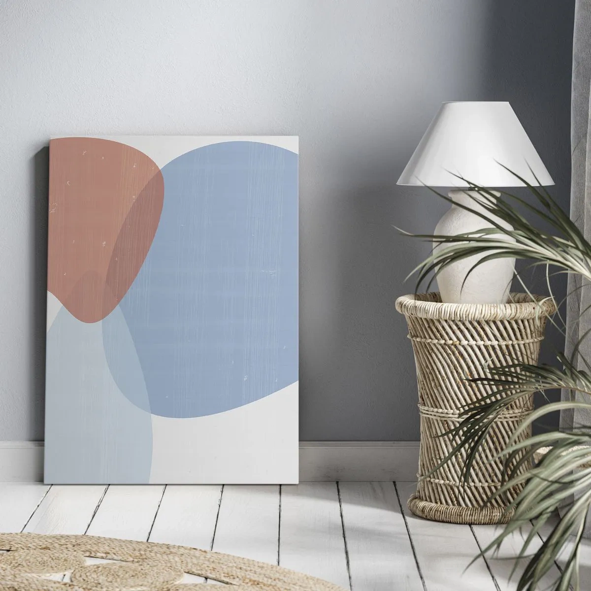 Cuadro sobre lienzo - Impresión de Imagen - Relaciones en colores pastel - 55x100 cm