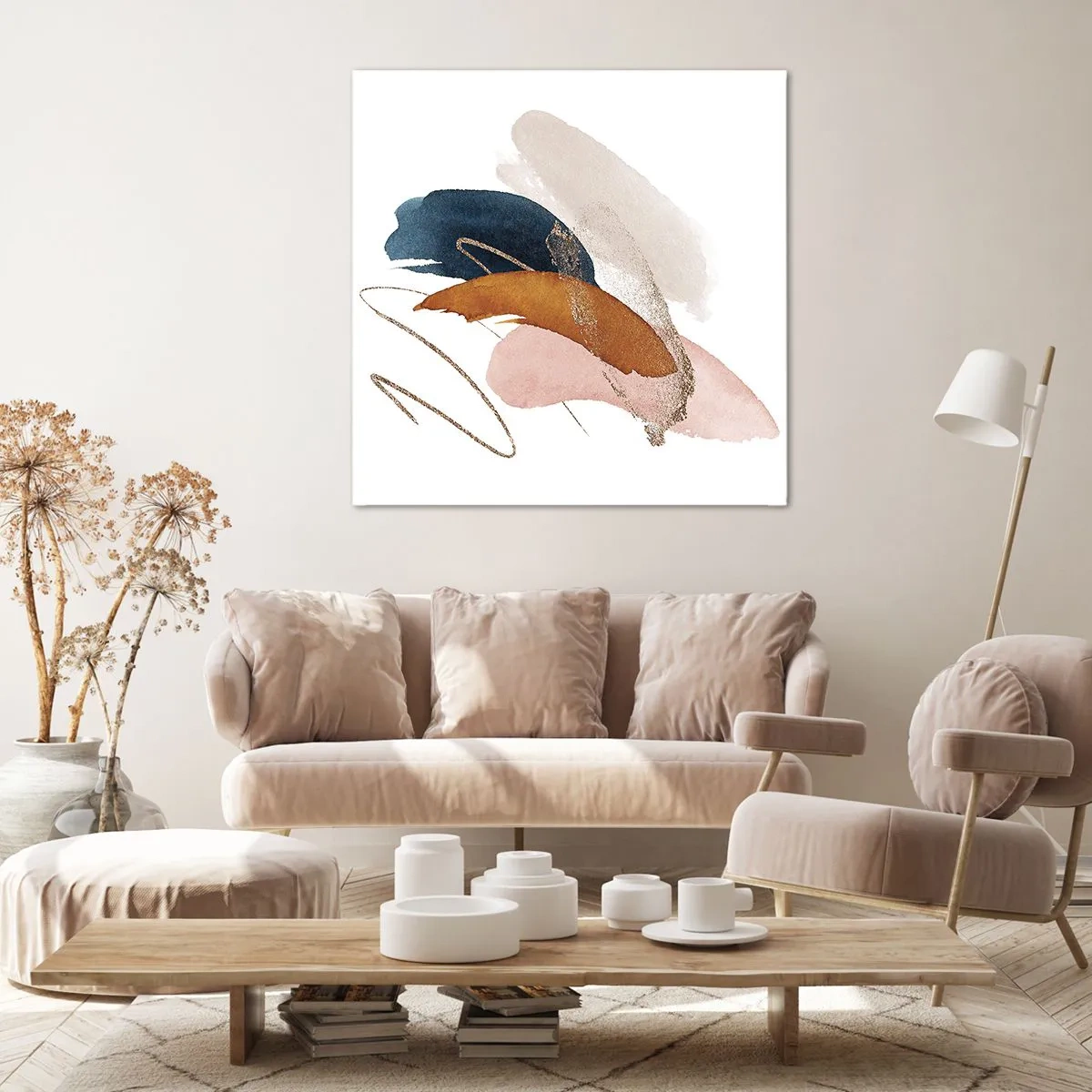 Cuadro sobre lienzo - Impresión de Imagen - Composición alada - 60x60 cm