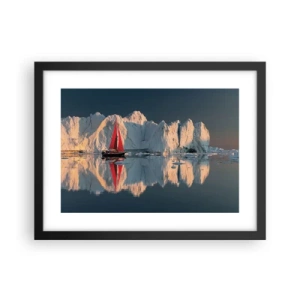 Póster en marco negro - En el límite del mundo - 40x30 cm