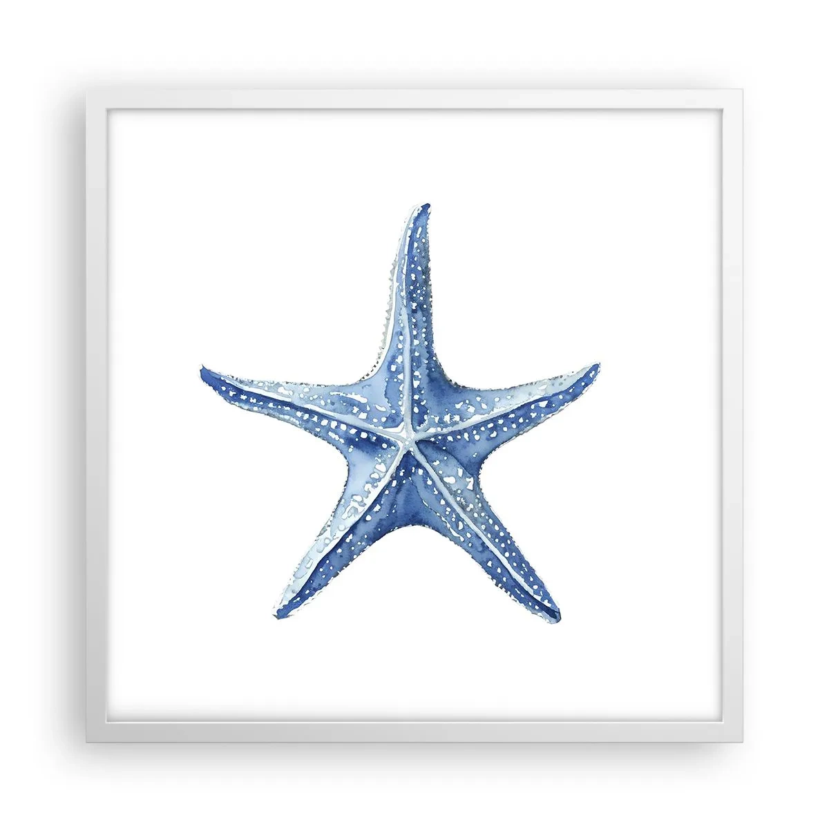 Póster en marco blanco - Estrella de mar - 50x50 cm