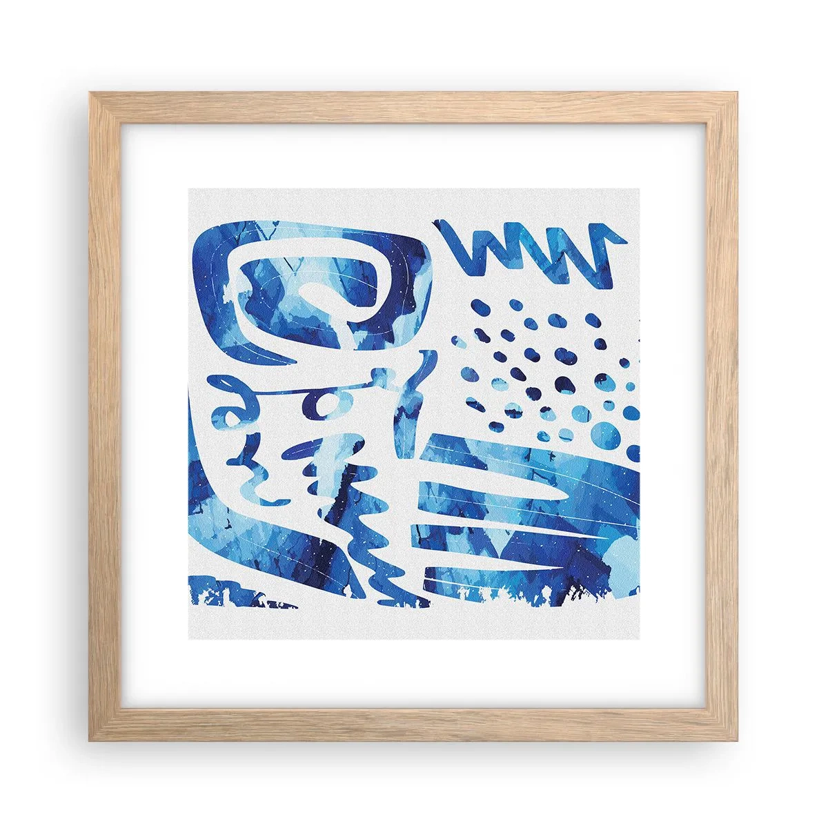 Póster en marco roble claro - Vuelta a las raíces - 30x30 cm