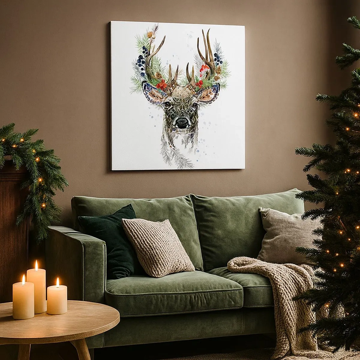 Cuadro sobre lienzo - Impresión de Imagen - Con vestimenta festiva - 30x30 cm