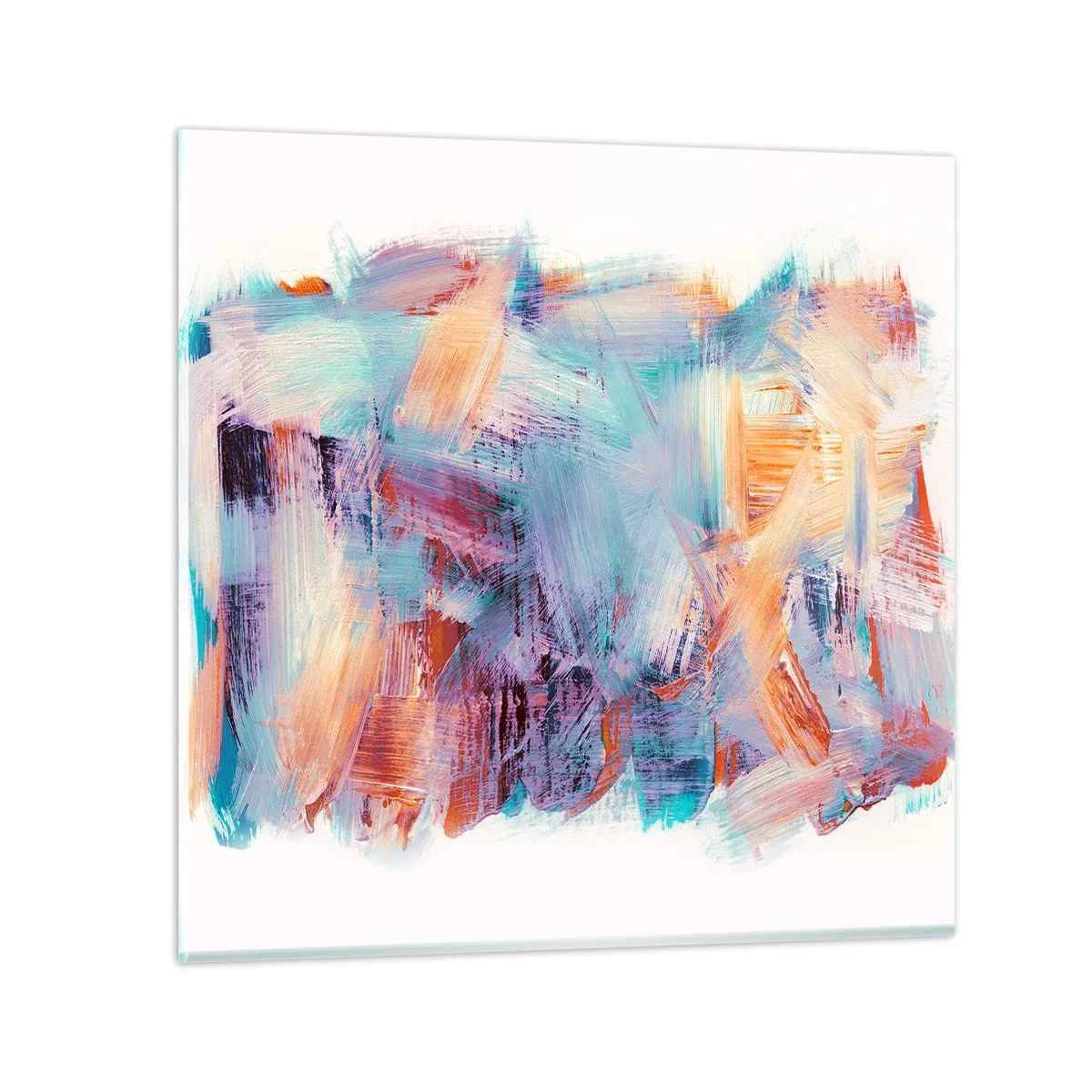 Cuadro sobre vidrio - Impresiones sobre Vidrio - Colorido desorden - 60x60 cm