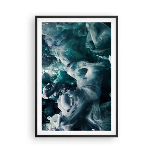 Póster en marco negro - Un movimiento de color - 61x91 cm