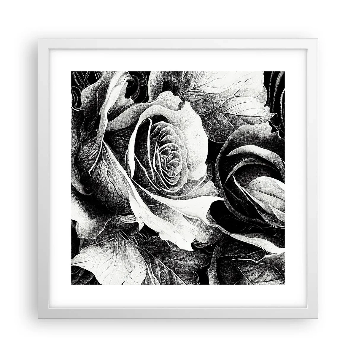 Póster en marco blanco - Siempre como una reina - 40x40 cm