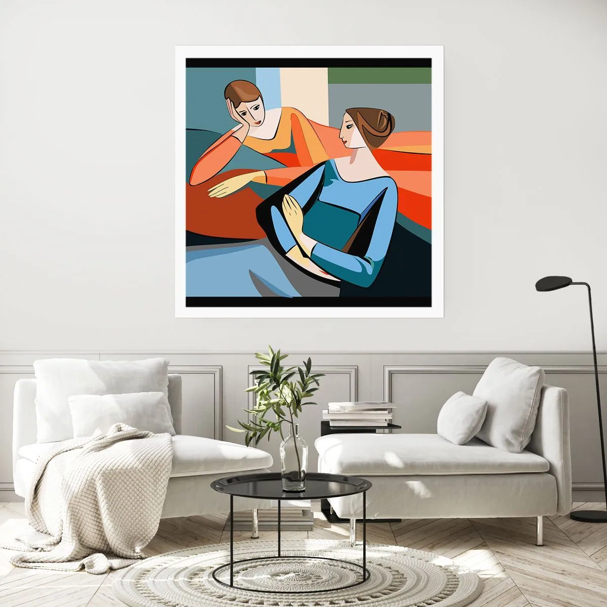 Póster - Un momento de confidencias - 60x60 cm