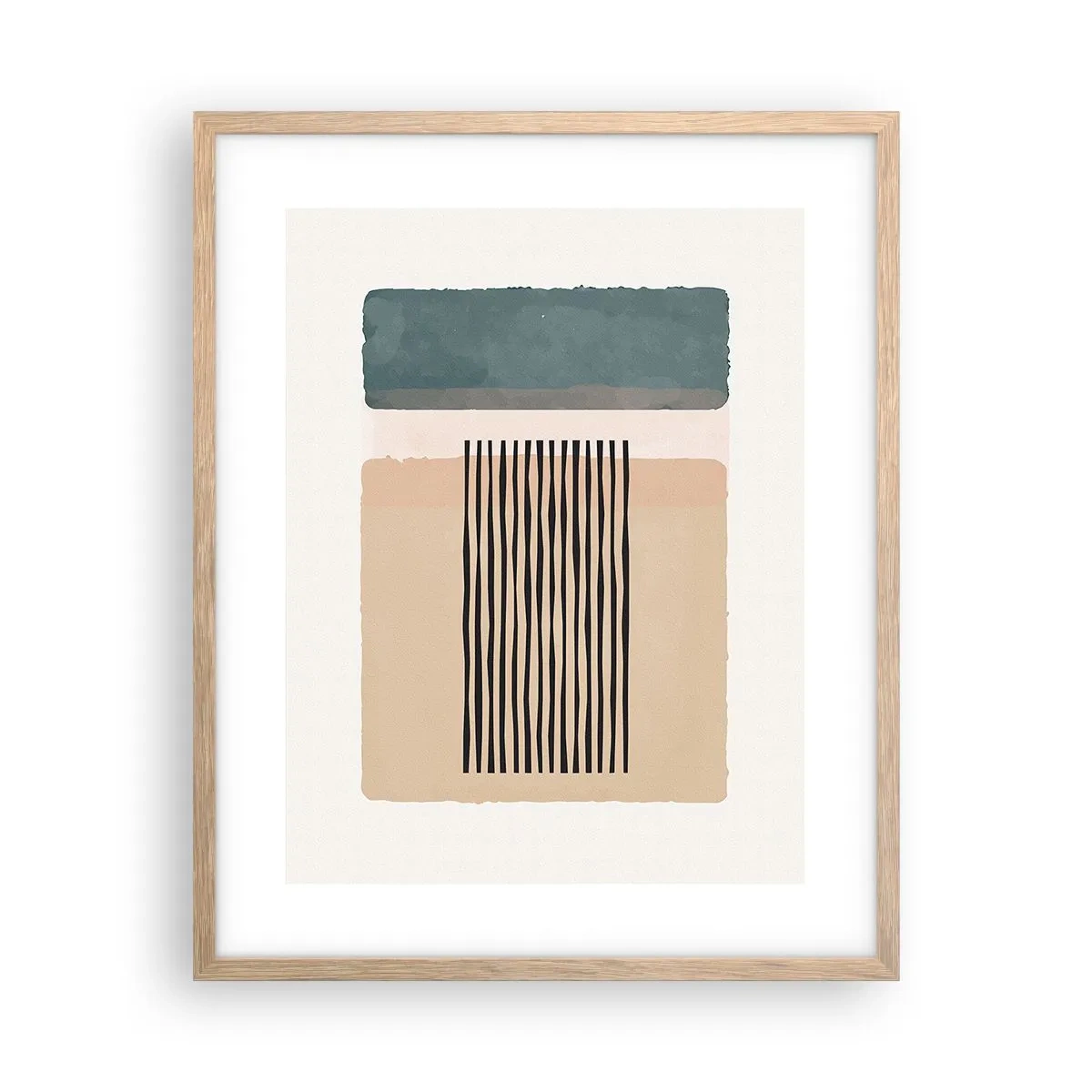 Póster en marco roble claro - Todo en orden - 40x50 cm
