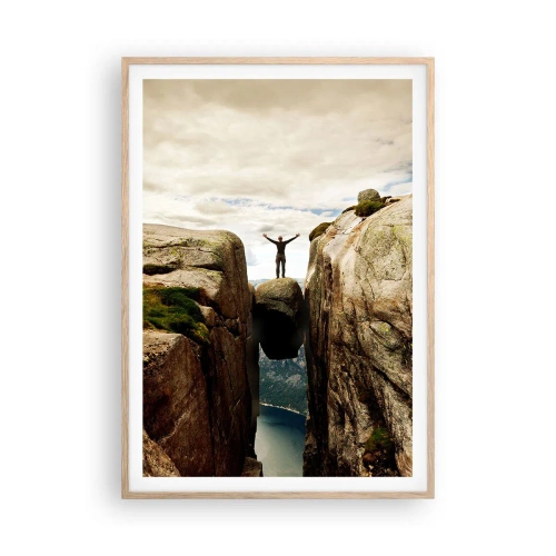 Póster en marco roble claro - ¿Cómo estoy? - 70x100 cm