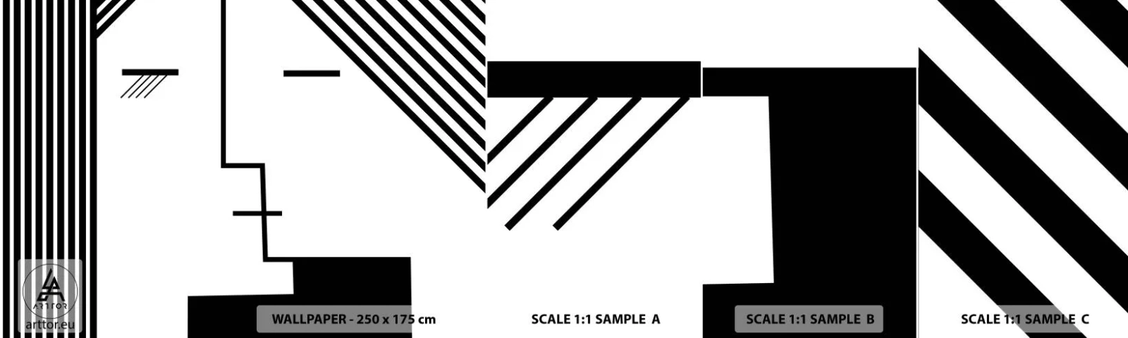 Muestra de fotomural autoadhesivo Deluxe Sticker - Solo un beso - Arte Moderno, En blanco y negro, Rostro - 100x30 cm