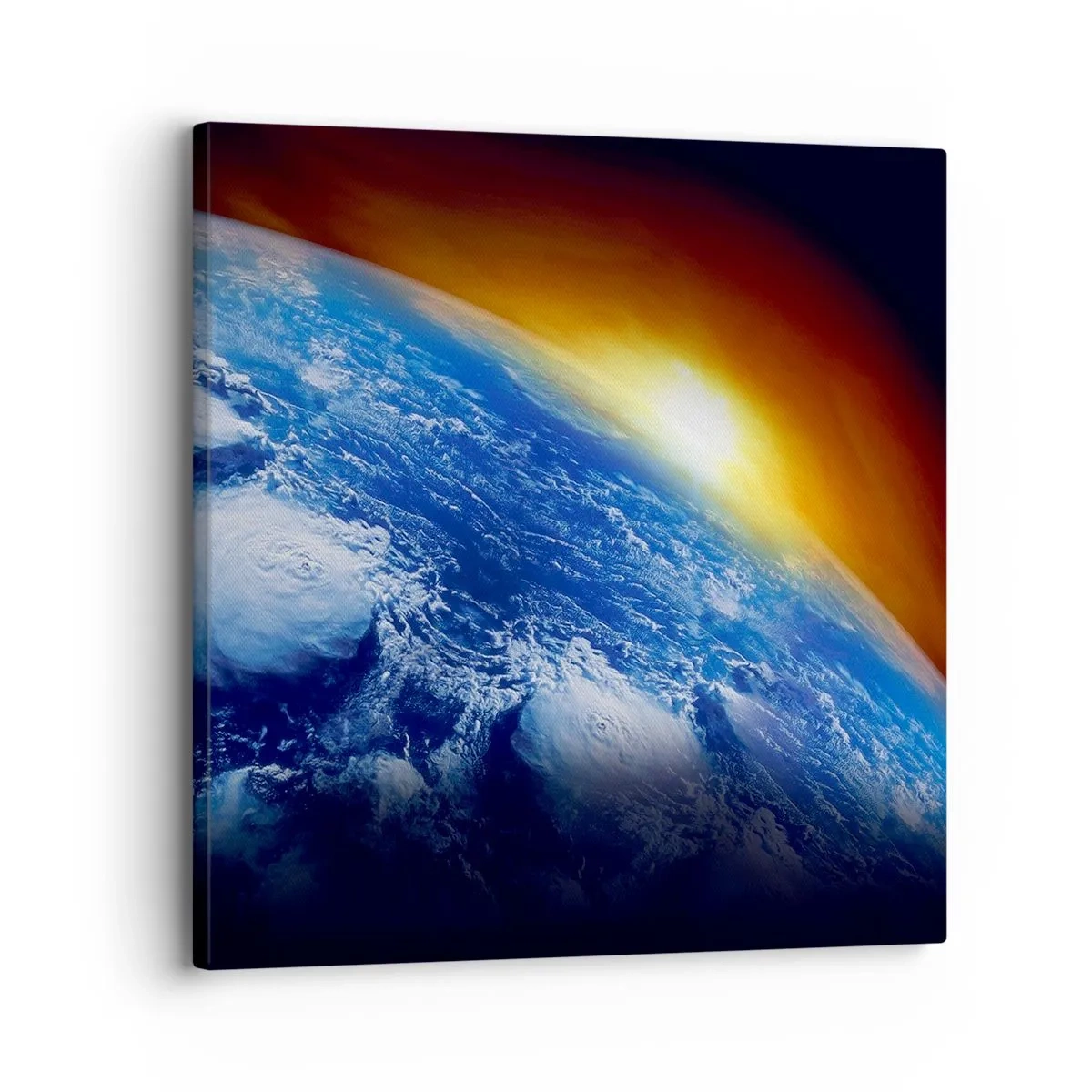 Cuadro sobre lienzo - Impresión de Imagen - Amanecer en un planeta azul - 30x30 cm