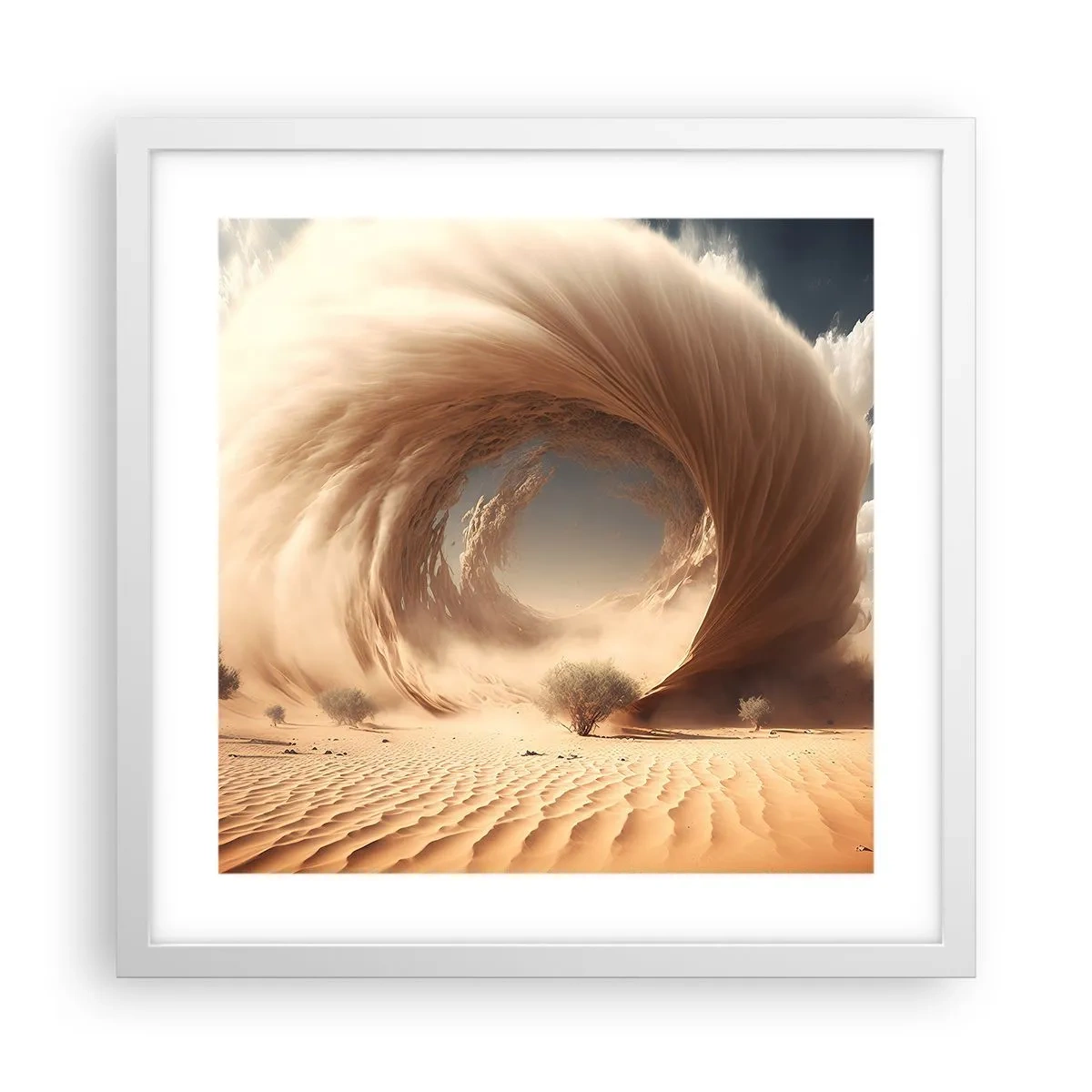 Póster en marco blanco - Portal abierto - 40x40 cm