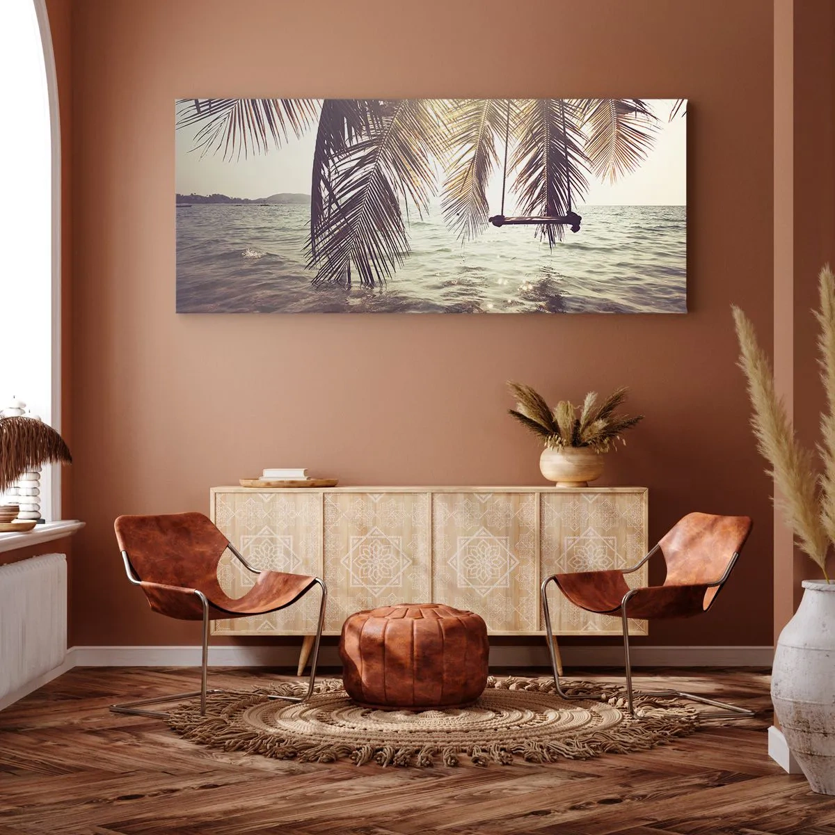Cuadro sobre lienzo - Impresión de Imagen - Columpiar la imaginación - 100x40 cm