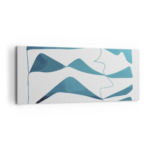 Cuadro sobre lienzo - Impresión de Imagen - Abstracción: un compuesto turquesa - 100x40 cm