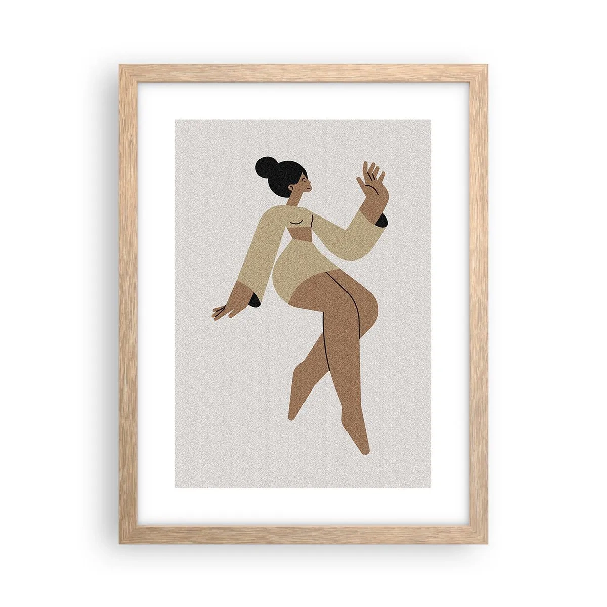 Póster en marco roble claro - Forma de gracia - 30x40 cm