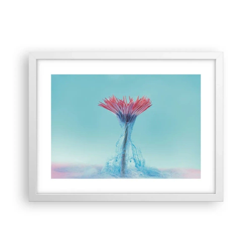 Póster en marco blanco - En un abrazo vigorizante - 40x30 cm