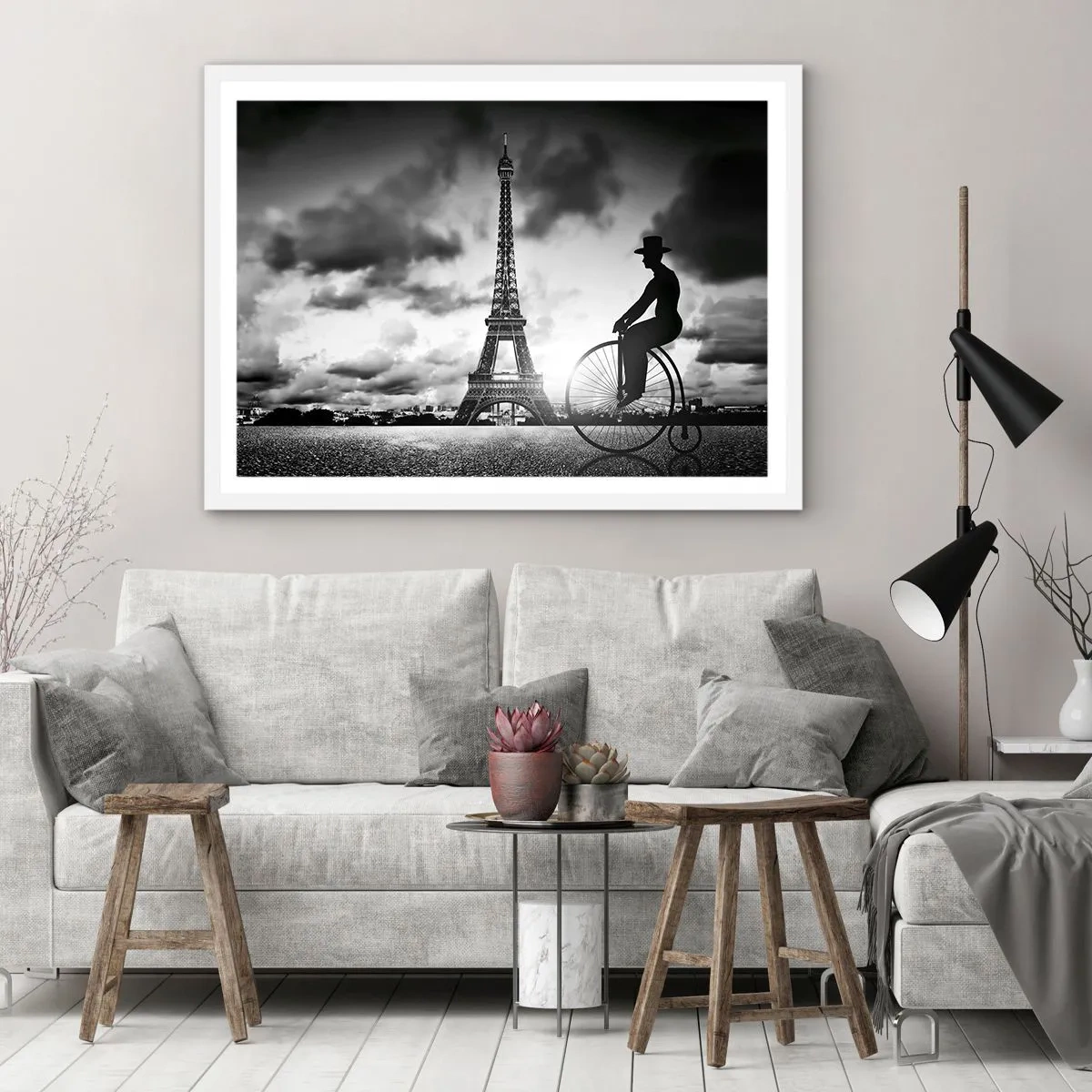 Póster en marco blanco - Añoranza de la Belle Epoque - 70x50 cm