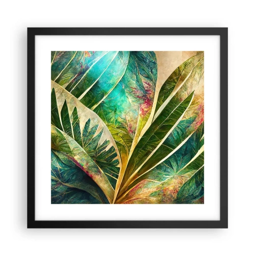 Póster en marco negro - Los colores del trópico - 40x40 cm