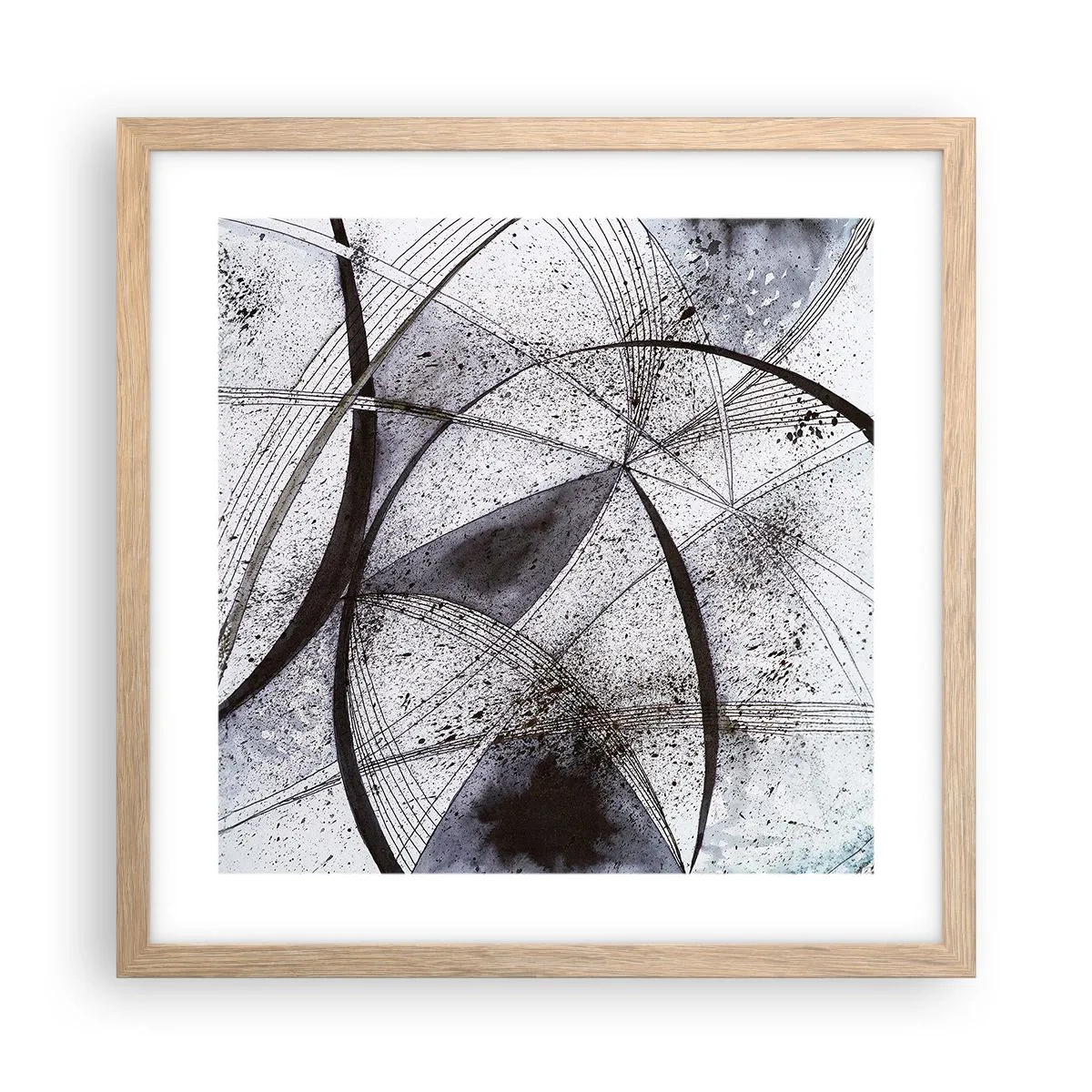 Póster en marco roble claro - Fantasía futurista - 40x40 cm