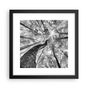 Póster en marco negro - Carrera hacia la luz - 30x30 cm