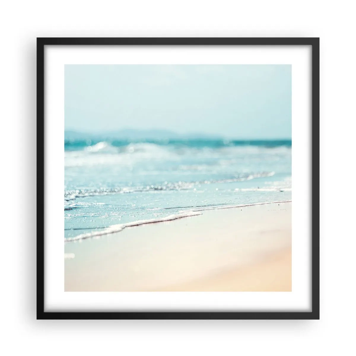 Póster en marco negro - Calor y brisa - 50x50 cm