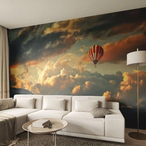 Fotomural Standard Eco - Vuelo porque quiero - Abstracción, vuelo en globo, Montañas - 200x140 cm