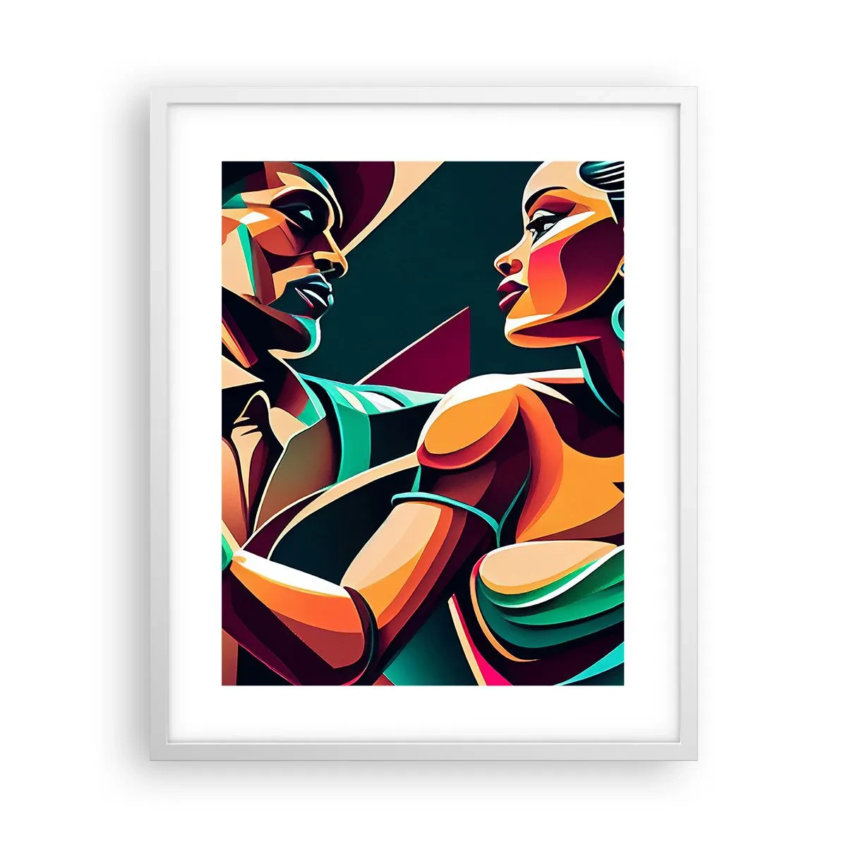 Póster en marco blanco - Al ritmo del corazón - 40x50 cm