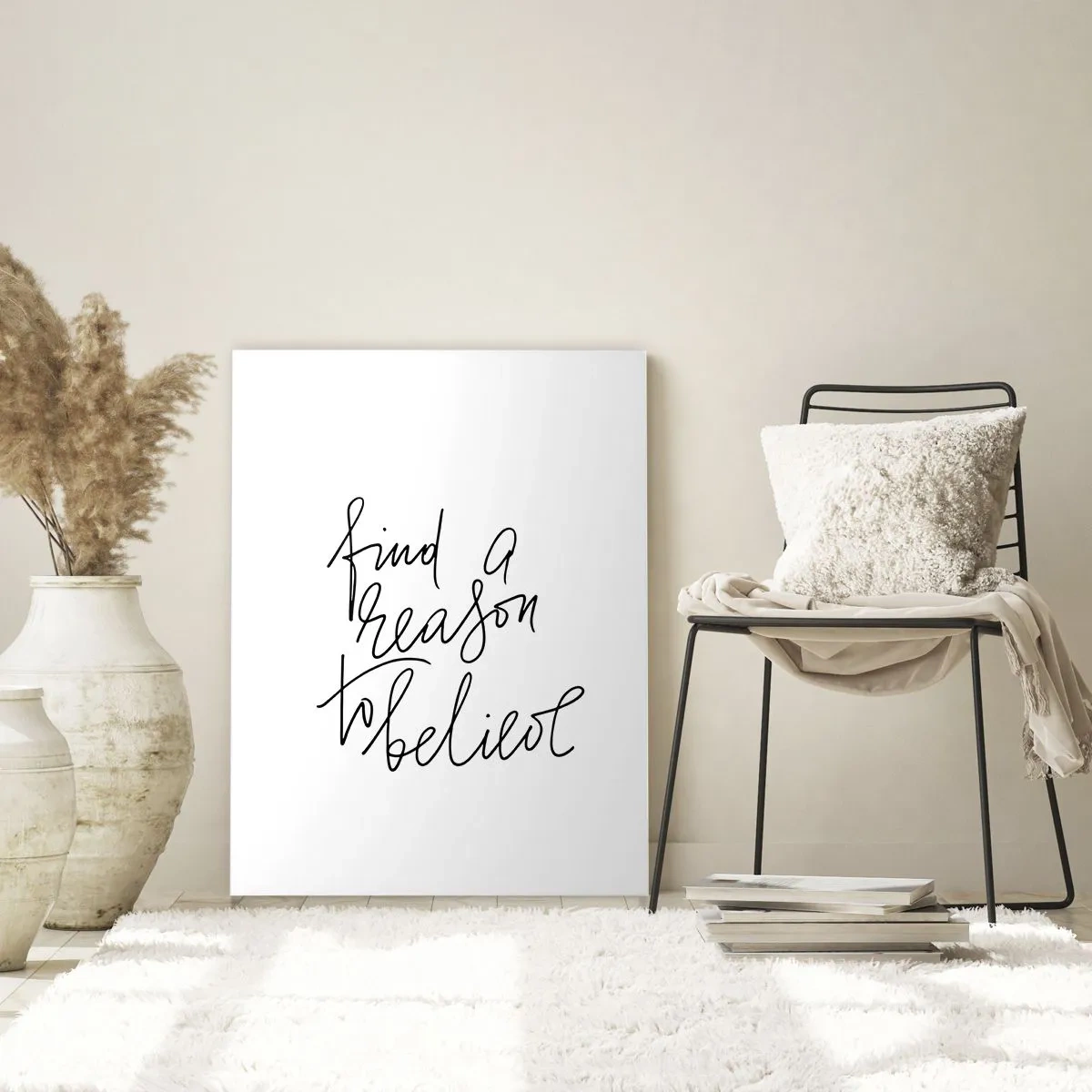 Cuadro sobre vidrio - Impresiones sobre Vidrio - Una cita motivacional en estilo minimalista. - 80x120cm - Es posible - Decoración de pared moderna para salón y dormitorio ARTTOR