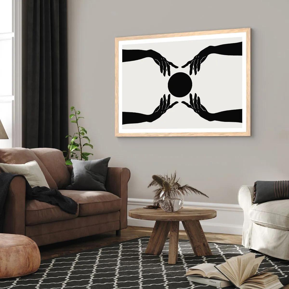 Póster en marco roble claro - Una señal secreta - 100x70 cm