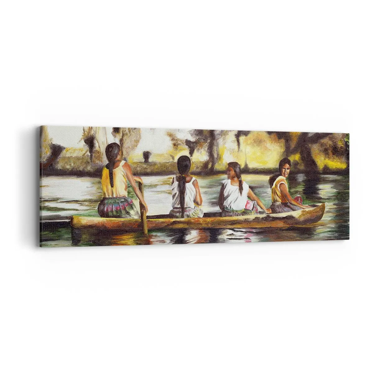 Cuadro sobre lienzo - Impresión de Imagen - En un paraíso polinesio - 90x30 cm