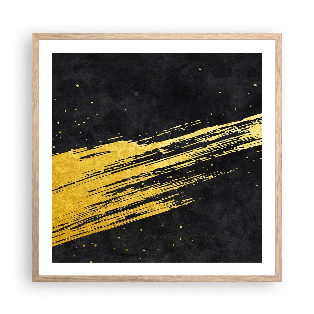 Póster en marco roble claro - Saltar al hiperespacio - 60x60 cm