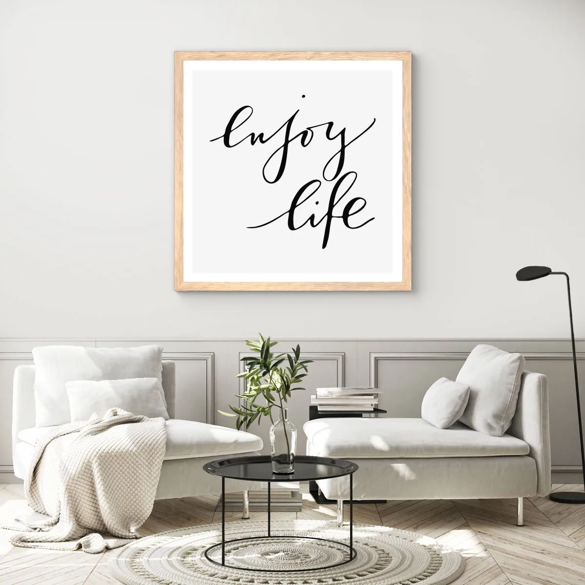 Póster en marco roble claro - Nada que añadir... - 30x30 cm