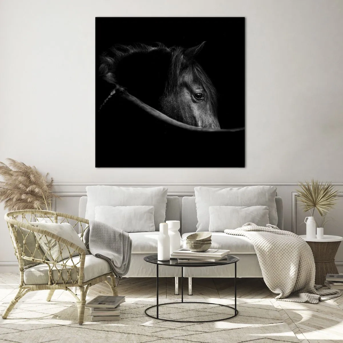 Cuadro sobre vidrio - Impresiones sobre Vidrio - Príncipe negro - 70x70 cm