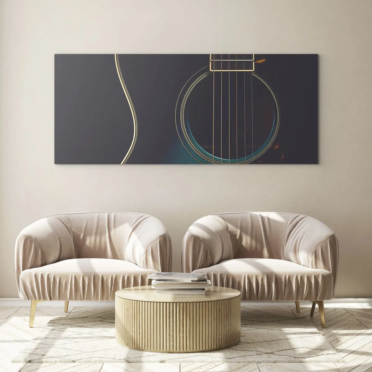 Cuadro sobre vidrio - Impresiones sobre Vidrio - Un momento antes de que suene - 90x30 cm