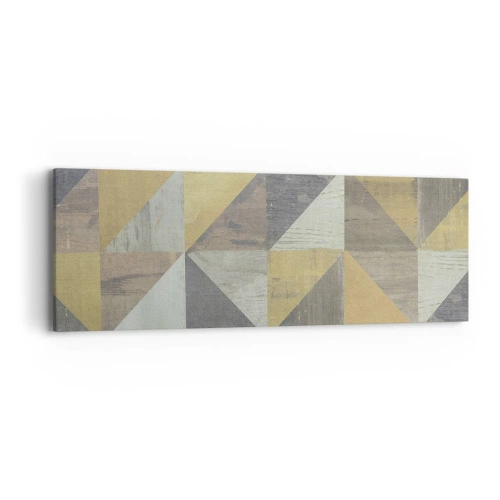 Cuadro sobre lienzo - Impresión de Imagen - El arte de los triángulos - 90x30 cm