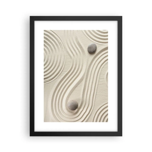 Póster en marco negro - Un toque de calidez - 30x40 cm