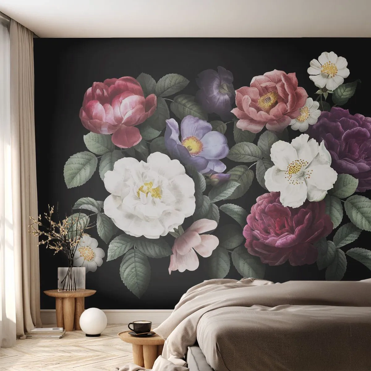 Fotomural Autadhesivo Deluxe Sticker - De un jardín inglés - flores, Ramo de flores, Arreglo floral - 250x175 cm