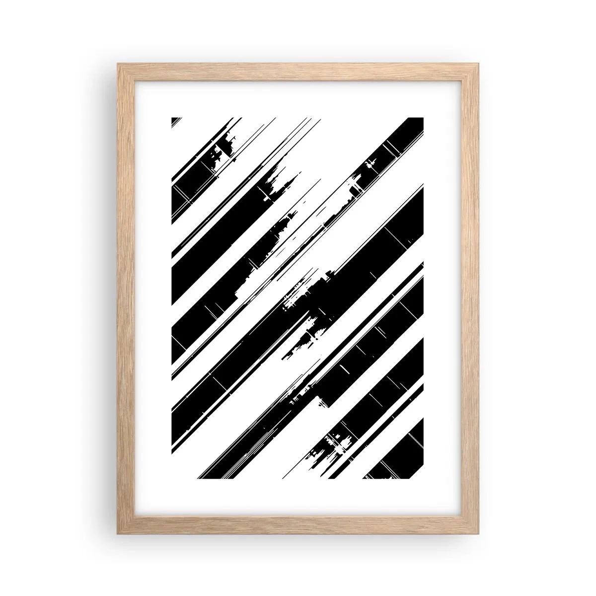 Póster en marco roble claro - Composición intensa y dinámica - 30x40 cm