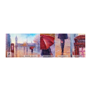 Muestra de fotomural autoadhesivo Deluxe Sticker - Un día de otoño en Londres - Ciudad, Londres, Arquitectura - 100x30 cm