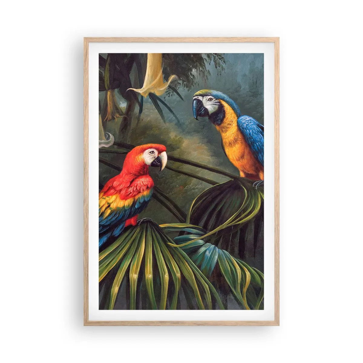Póster en marco roble claro - Romanticismo en los trópicos - 61x91 cm