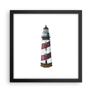 Póster en marco negro - Siempre en guardia - 30x30 cm