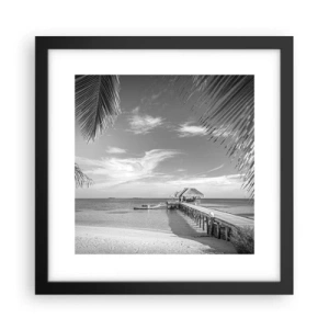 Póster en marco negro - ¿Un recuerdo o un sueño? - 30x30 cm