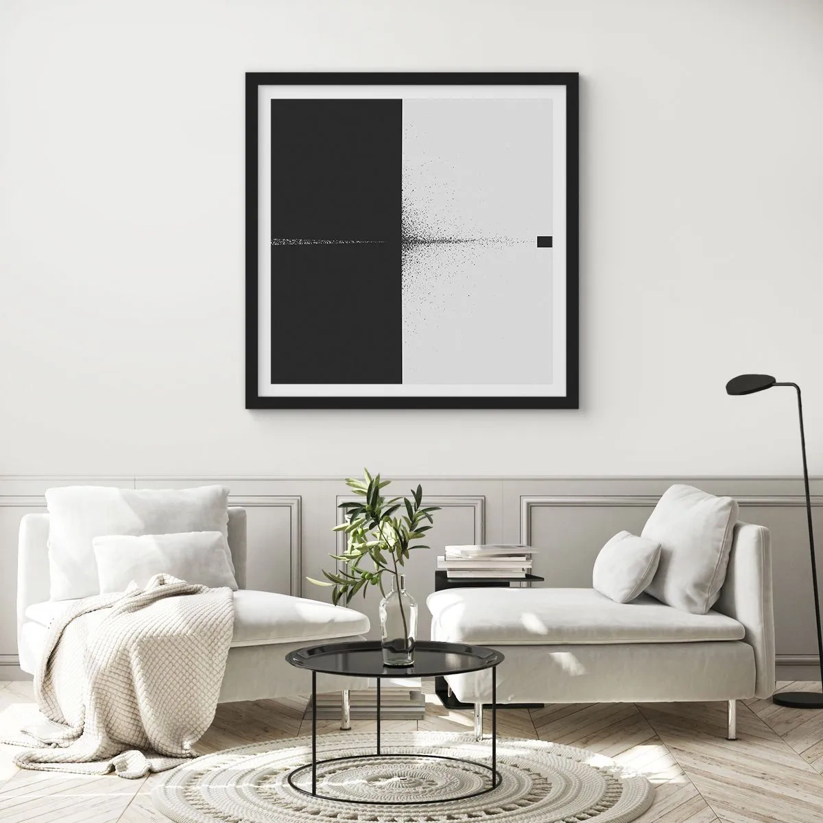 Póster en marco negro - Directa al objetivo - 30x30 cm