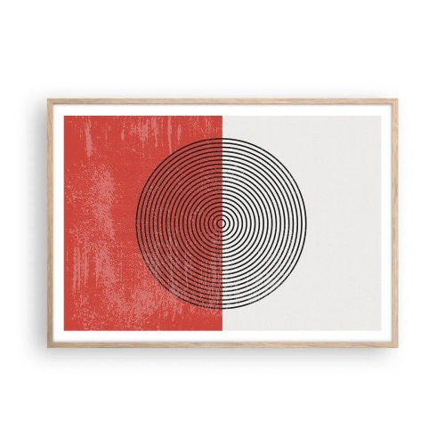 Póster en marco roble claro - En el corazón de la misma - 100x70 cm
