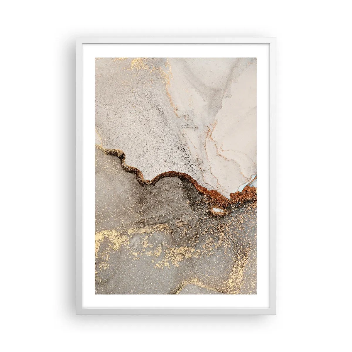 Póster en marco blanco - En la frontera de los colores - 50x70 cm